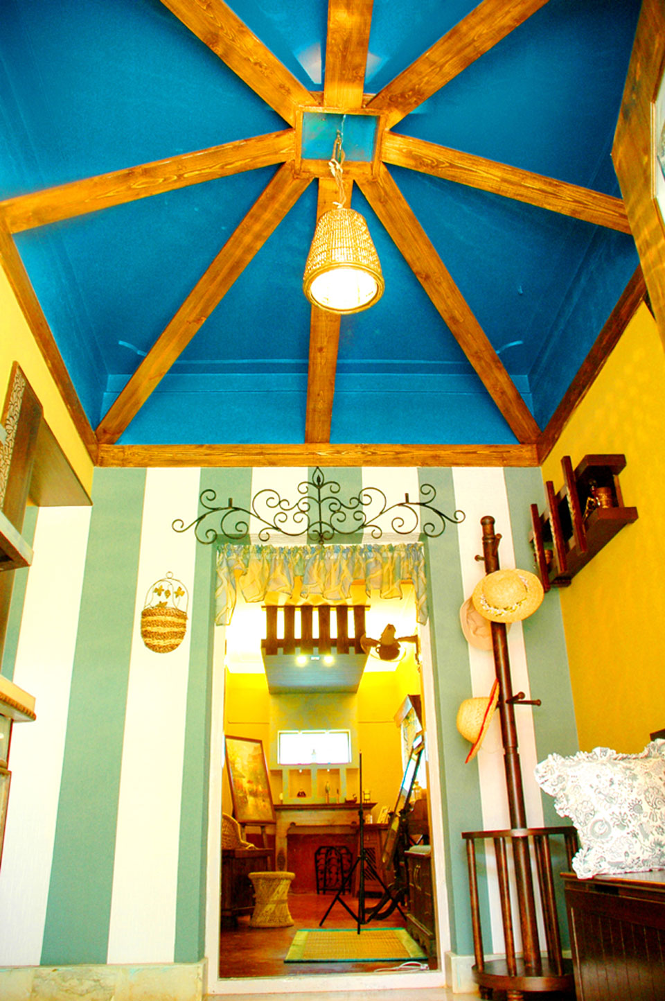 Blue-Ceiling-Interior-Design-Homes
